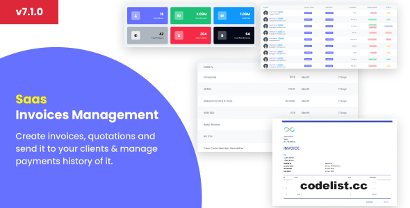 Invoice SaaS Management System v7.1.0 - Invoices SaaS / Billing Management / Laravel Invoice Management