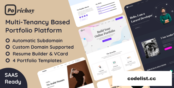 Porichoy 1.7 - Multitenancy Based Portfolio Builder Platform (SAAS) - nulled