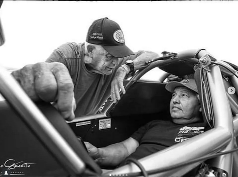 Chris Raschke, right, with his friend and mentor George Poteet (Chris Raschke and George Poteet via Instagram)