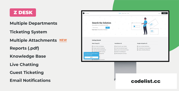 Z Desk v2.2 - Support Tickets System with Knowledge Base and FAQs - nulled