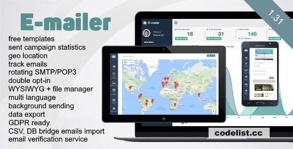 E-mailer v1.31 - newsletter & mailing system