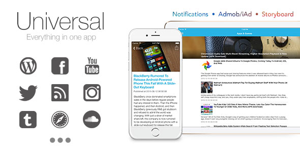 Universal for IOS - Full Multi-Purpose IOS app Universal for IOS - Full Multi-Purpose IOS app
