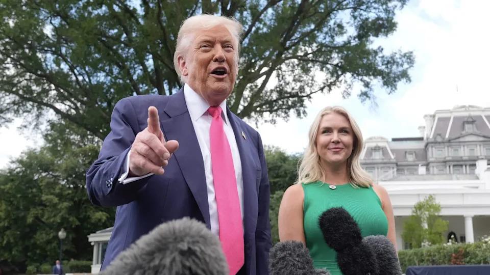 Donald Trump on the White House lawn