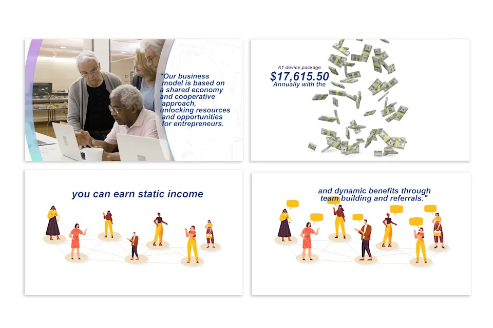 Stills from an LSSC recruitment video promise "static income" and "dynamic benefits" (LSSC)