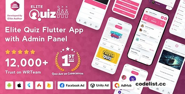 Elite Quiz v2.3.2 - Trivia Quiz - Quiz Game - Flutter Full App + Admin Panel - nulled