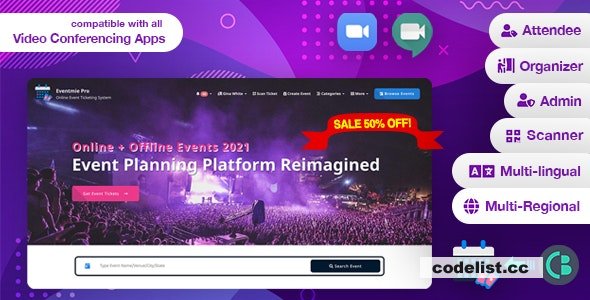 Eventmie Pro v1.8 - Online-Offline Event & Classes Ticket Selling & Management Multi-vendor Platform