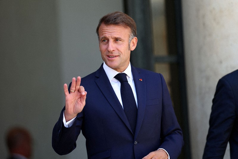 フランスのマクロン大統領＝パリで2025年7月18日、ロイター
