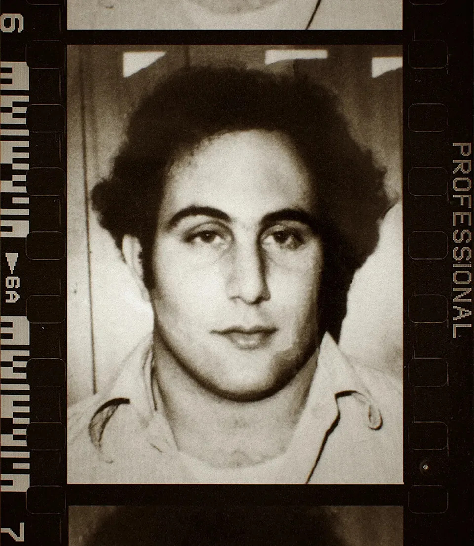 A black and white snapshot of David Berkowitz