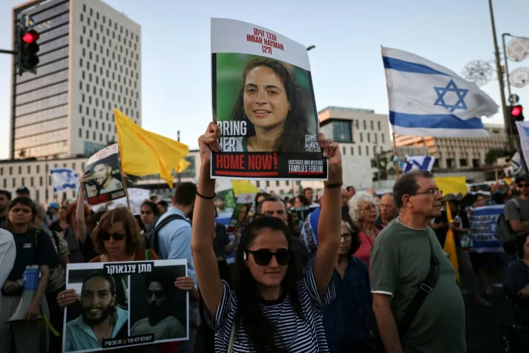 Former hostages rally for Gaza war to end as Israel mulls updated plan