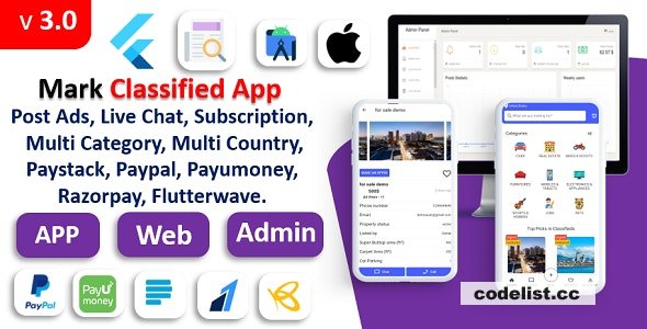 Mark Classified App v3.0 - Classified App - Multi Payment Gateways Integrated