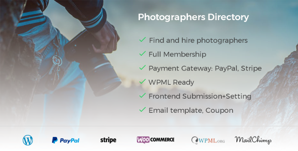 Photographer Directory v1.0.7 - WordPress Plugin Photographer Directory v1.0.7 - WordPress Plugin