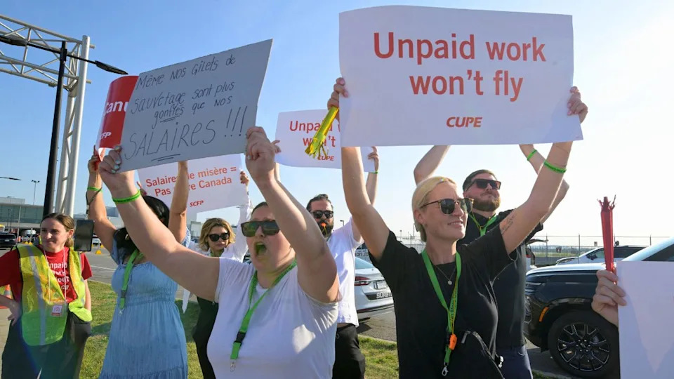 Air Canada striking staff