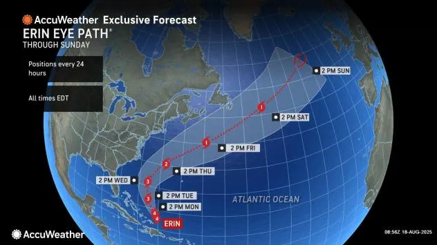 North Carolina Outer Banks bracing for flooding, wind as Hurricane Erin passes by offshore