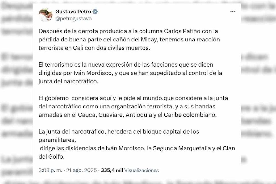 Petro ataques colombia
