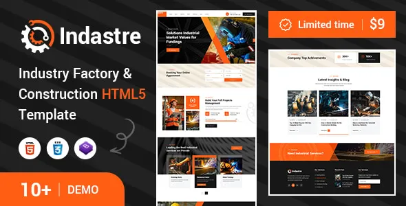 Indastre - Industry Factory and Construction HTML5 Template v1.0