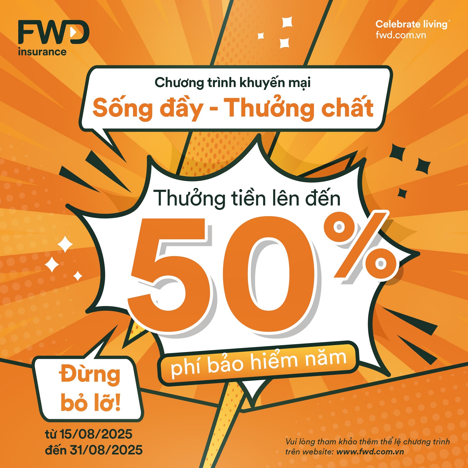 FWD Việt Nam ra mắt chương trình khuyến mại ‘Sống đầy - Thưởng chất’