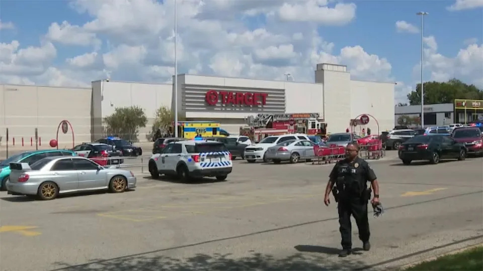 Large response outside Target store in Austin, Texas after shooting