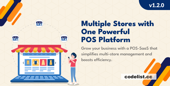 POS Saas for Multi Store / Outlets v1.2.0 - Built on Laravel + React JS