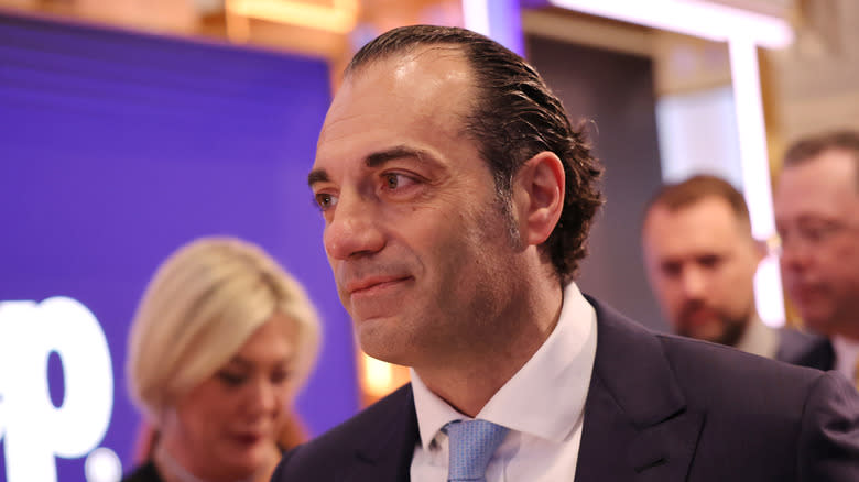Antonio Filosa, then CEO of Jeep, prepares to ring the opening bell at the New York Stock Exchange during morning trading on May 31, 2024 in New York City. Stocks rose at the opening of the stock market after the release of the Personal Consumption Expenditures price index which showed that inflation rose 0.2% in April.