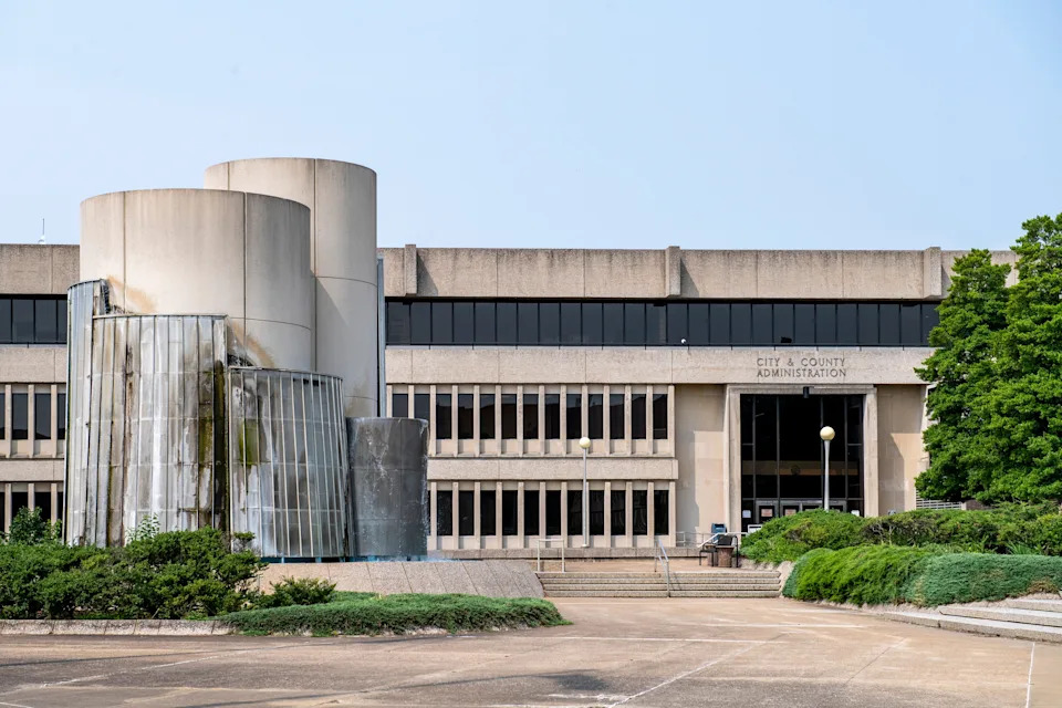 The Evansville Civic Center Complex seen from the SE 9th street side in Evansville, Indiana.