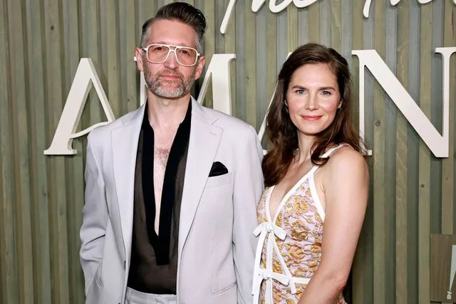 Theo Wargo/Getty Christopher Robinson and Amanda Knox at the premiere of 'The Twisted Tale of Amanda Knox.'
