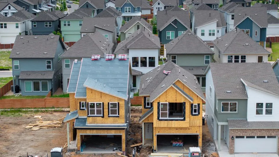 Houses undergo construction in a neighborhood in Austin, Texas, in April. Trump has ordered the Commerce Department to begin work on a new census. - Brandon Bell/Getty Images