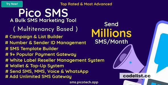 PicoSMS v5.10 - A Bulk SMS Marketing Tool - nulled