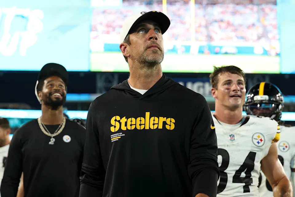 Aaron Rodgers indicated this season with the Steelers will be his last one in the NFL. (Photo by Logan Bowles/Getty Images)