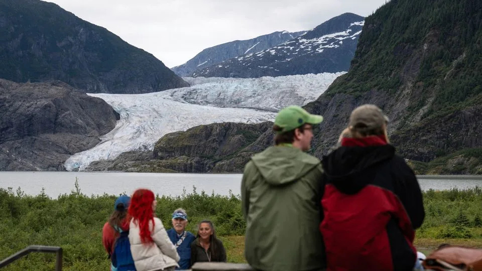 A glacier outburst is underway in Alaska. It could send a wave of water downstream toward Juneau
