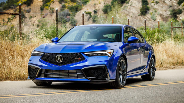 2024 Acura Integra S parked jauntily on the road