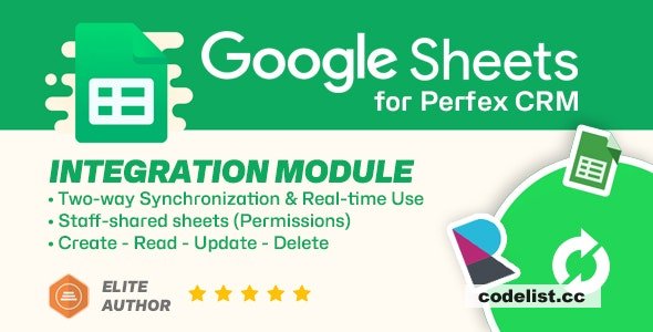 Google Sheets module for Perfex CRM - Two-way Spreadsheets Synchronization v1.1.0