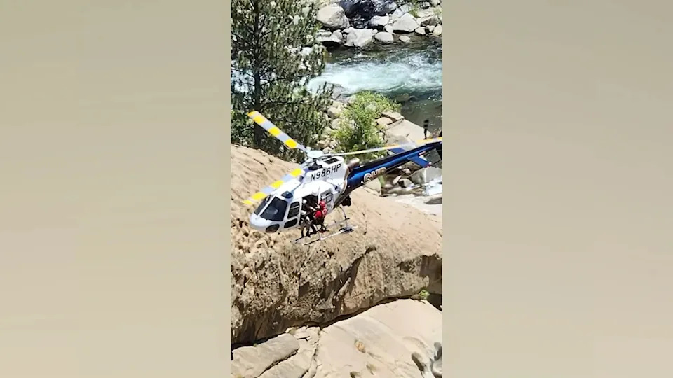 A 46-year-old man rescued by helicopter