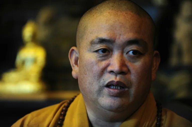 Abbot Shi Yongxin, long known as the 'CEO monk', is suspected of 'embezzling project funds and temple assets', the Shaolin Temple said (PETER PARKS)