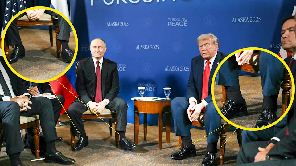 President Donald Trump’s cankles were on full display during his meeting with Russian President Vladimir Putin. / Photo Illustration by The Daily Beast/Getty