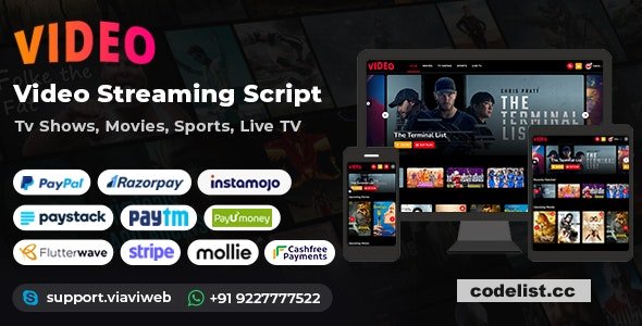Video Streaming Portal v2.4 - TV Shows, Movies, Sports, Videos Streaming, Live TV - nulled