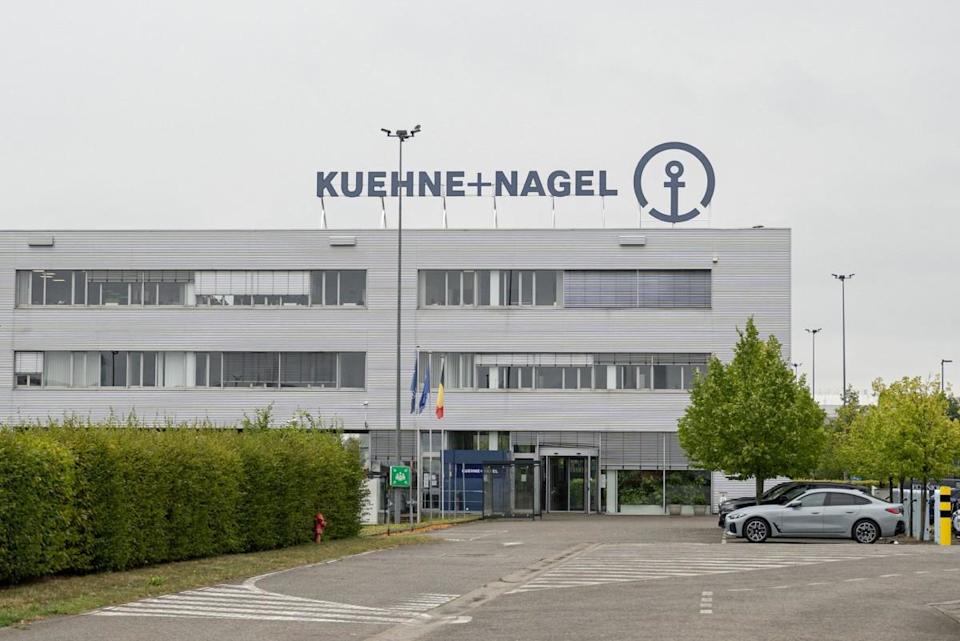 L’entrepôt logistique de Kuehne+Nagel, à Geel en Belgique où des millions de préservatifs et autres contraceptifs sont stockés par l’agence de développement américaine USAID. 