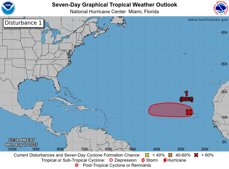 Hurricane Erin may form as Invest 97L heads west. Will it impact North Carolina?