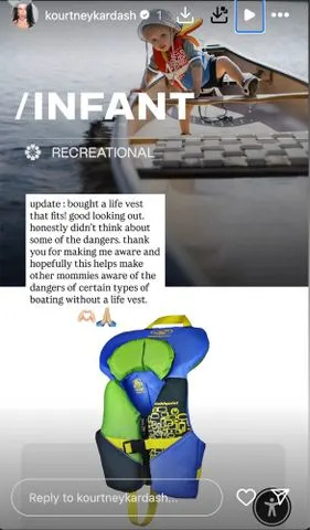 Kourtney Kardashian/Instagram Kourtney Kardashian Barker's Instagram Stories post.