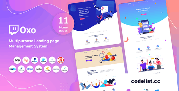 OXO v1.7 - Multipurpose Landing page CMS - nulled