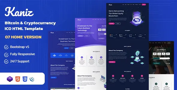 Kaniz - Bitcoin & Cryptocurrency HTML Template