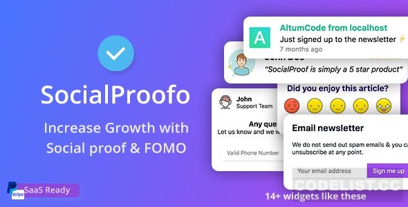 SocialProofo v1.8.1 - 14+ Social Proof & FOMO Notifications for Growth (SaaS Ready) - nulled SocialProofo v1.8.1 - 14+ Social Proof & FOMO Notifications for Growth (SaaS Ready) - nulled