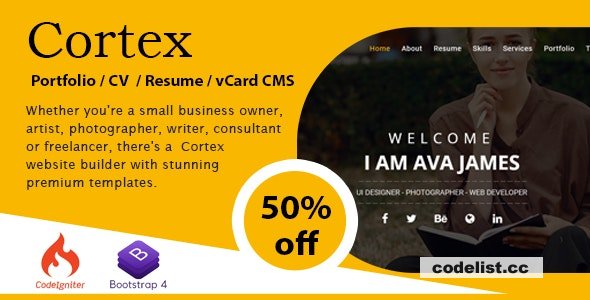 Cortex Portfolio / CV / Resume / vCard CMS v1.2