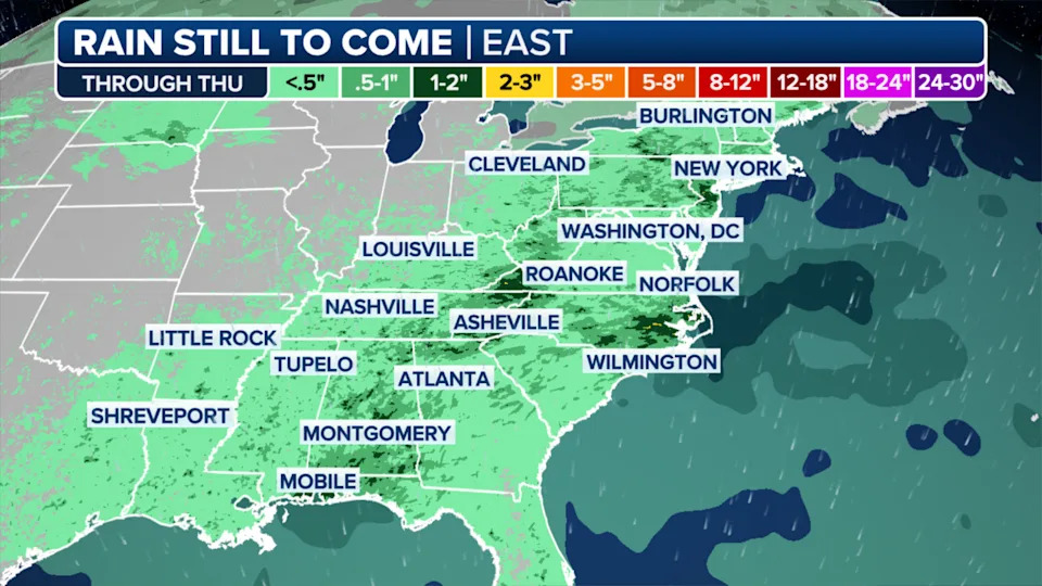 Forecast rainfall map