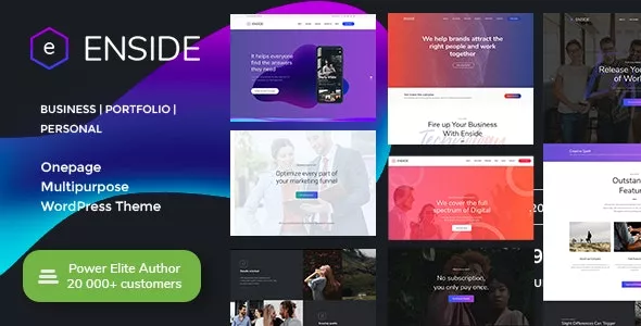 Enside - Multipurpose Onepage Landing Page WordPress Theme v1.5