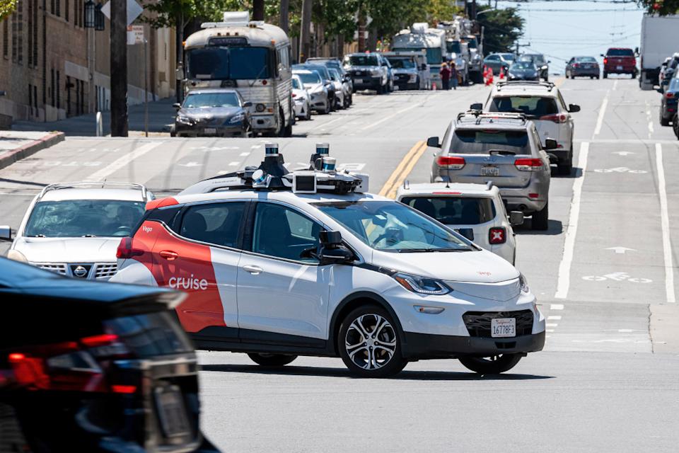 A Cruise autonomous taxi in San FranciscoGetty Images