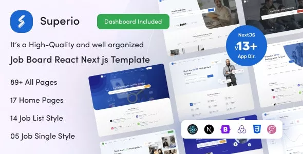 Superio v1.9 - Job Portal & Job Board React NextJS Template