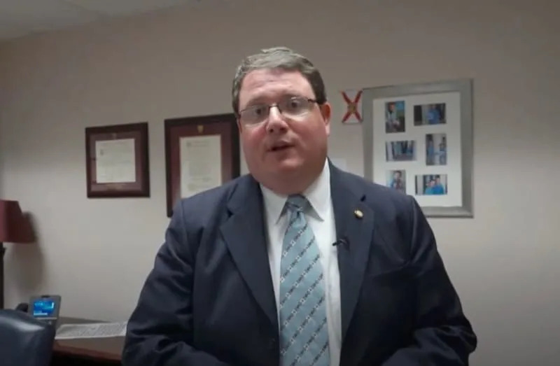 Florida state representative Randy Fine gives a tour of his office in a video for the Florida House of Representatives' Youtube page (credit: FLORIDA HOUSE OF REPRESENTATIVES YOUTUBE/SCREENSHOT)