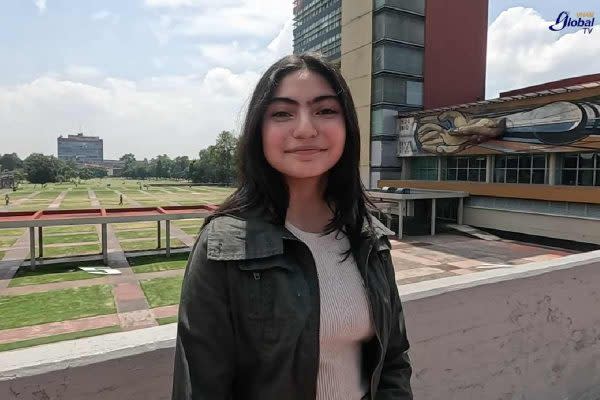 Camila Ramírez Plata, hizo su examen de ECOEMS y obtuvo puntaje perfecto, por lo que estudiará en la UNAM| Foto: Captura de pantalla