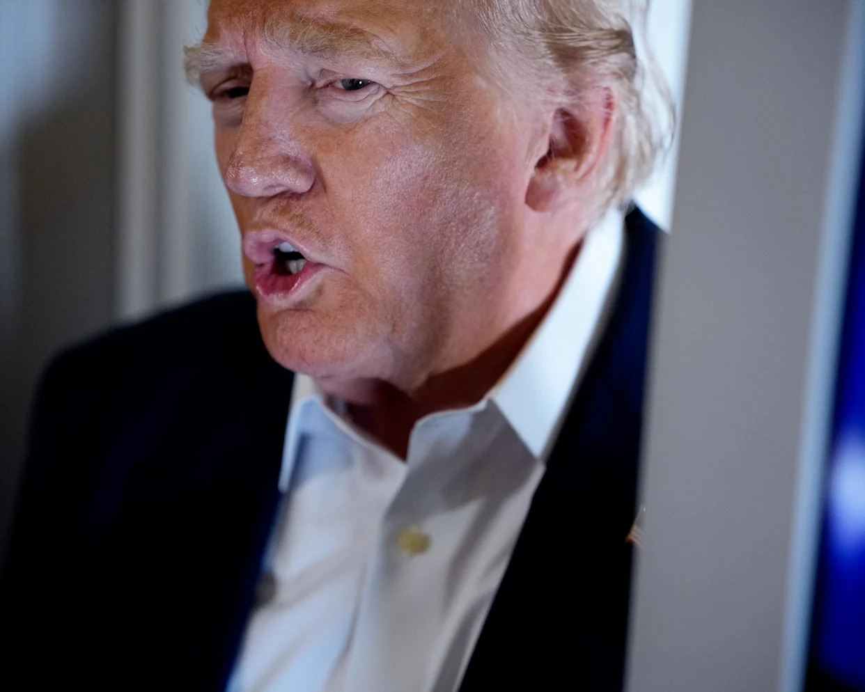 <span>US President Donald Trump speaks to members of the media aboard Air Force One on July 29, 2025</span><span>Photograph: Andrew Harnik/Getty Images</span>