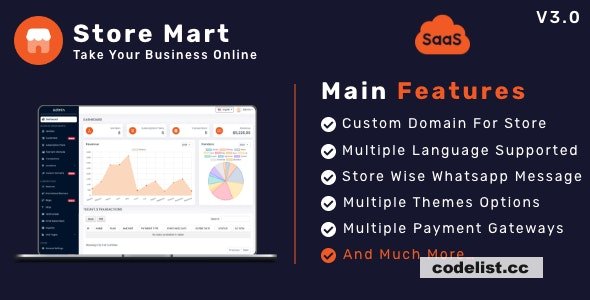StoreMart SaaS v3.0 - Online Product Selling SaaS Business Website Builder - nulled